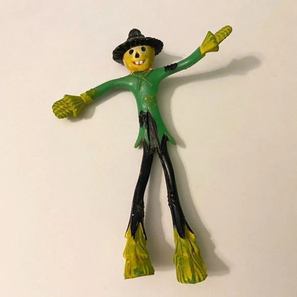 Vintage Bendable Bendy Rubber Halloween  Scarecrow Figure 5 Inch Tall Toy - Picture 10 of 10